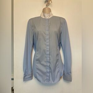 Ariat Pro Series English riding show shirt Sz Women 34 (small) Light Blue mesh